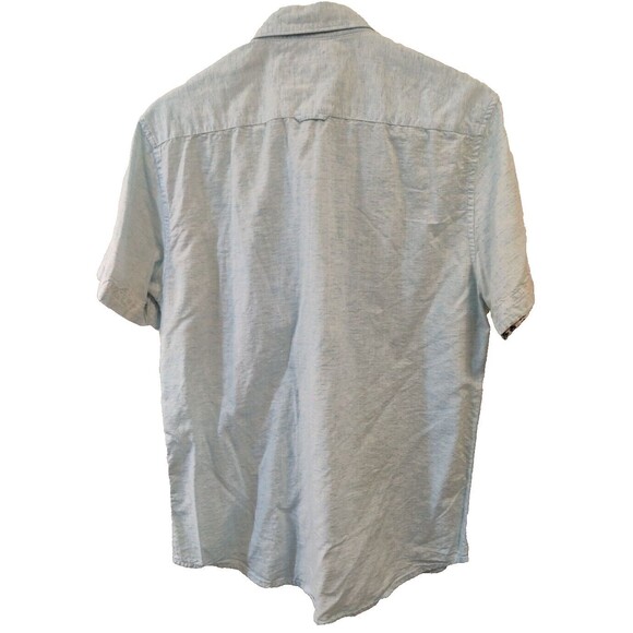 Mens Denim & Flower Ricky Singh Blue-Green Button Down Shirt sz M Slim Fit - Picture 2 of 8